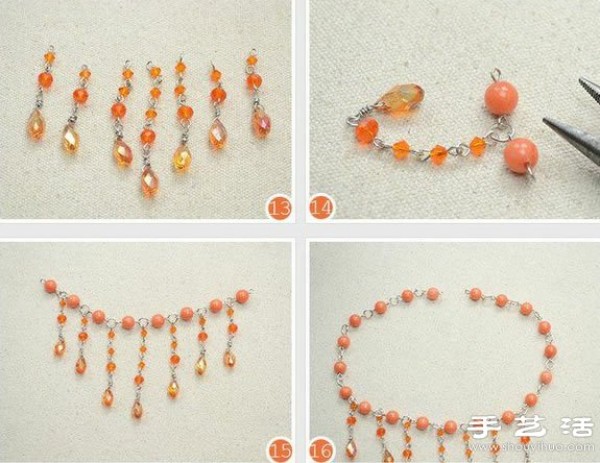 Crystal beads/beads/rhinestones + iron wire handmade fashionable and elegant necklaces