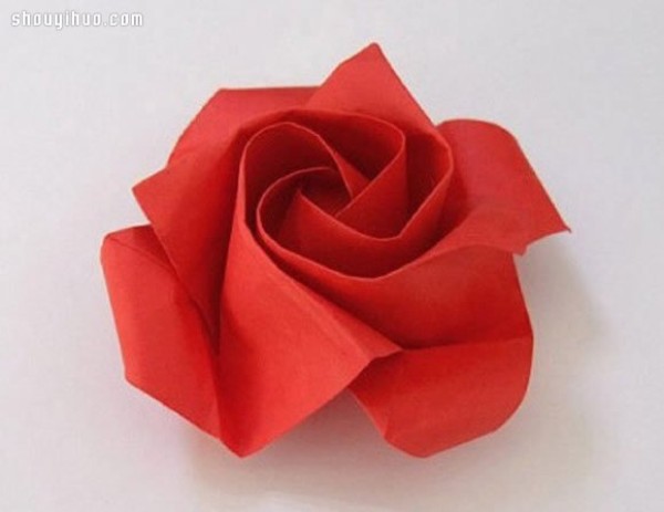 A simple way to fold a rose, origami roses with illustrations