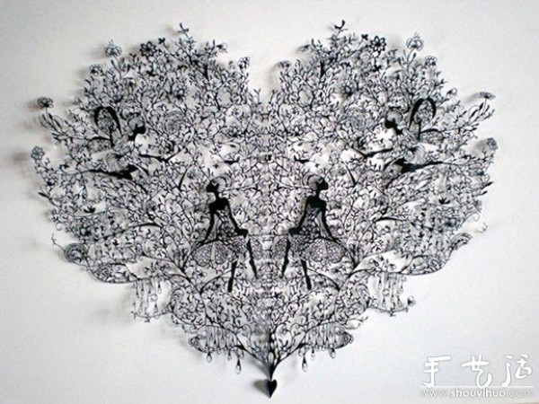 A very complex and fine hand-cut paper-cut work