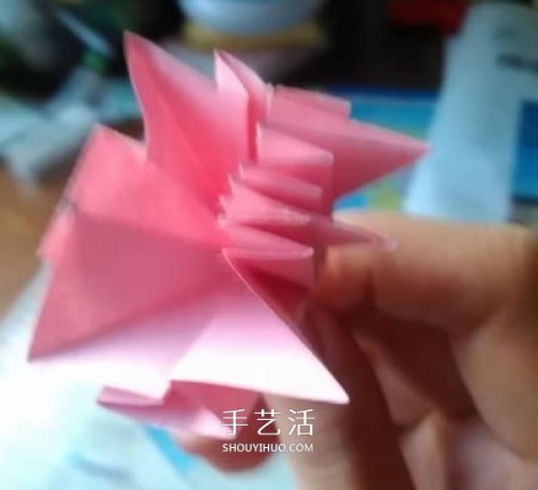 Morning glory origami tutorial with step-by-step instructions on how to fold morning glory