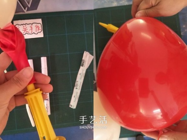 Christmas gift for children: How to make Santa Claus holding a balloon