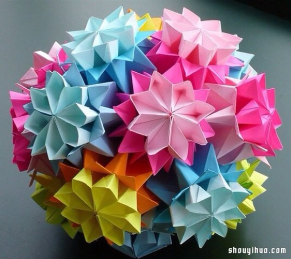 Appreciation of the beautiful handmade origami flower balls (6)