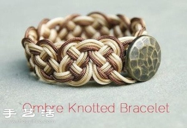 Illustration of how to braid a wide three-strand rope bracelet