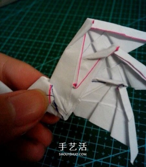 How to fold the six-winged seraphs heart origami with six-winged heart and illustration