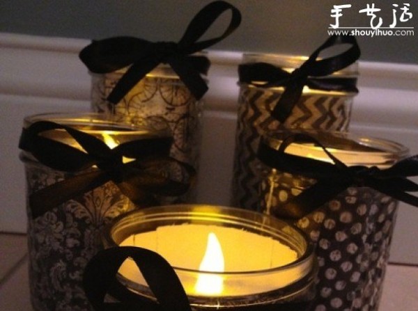 DIY lace candle cup handmade tutorial