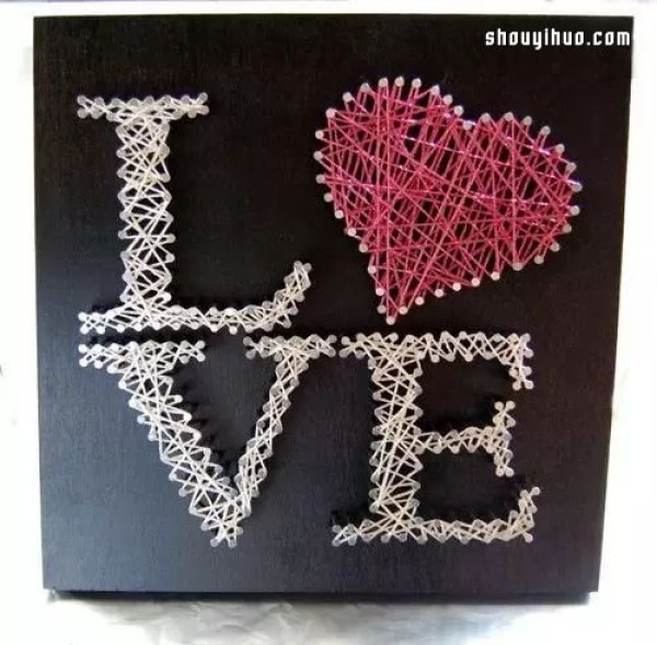 String Art art uses nails and threads to DIY decorative paintings