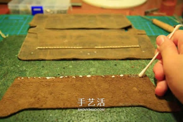 Simple long wallet making tutorial and detailed illustrations of homemade long wallet