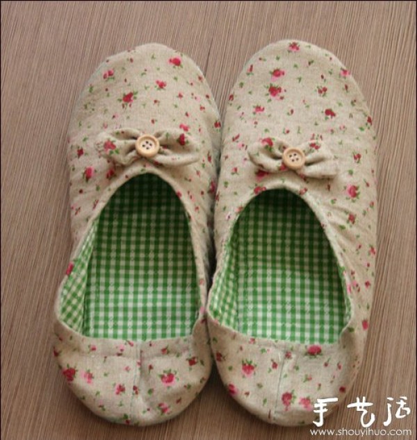 Beautiful and warm home-made cloth shoes