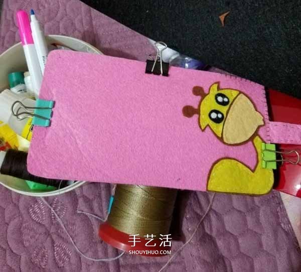 Cartoon wallet made from non-woven fabric, DIY cute girls wallet made from fabric