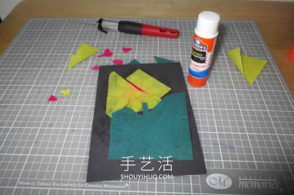 Illustrated tutorial on how to make a beautiful flower thankful card