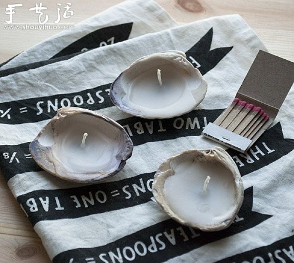 Handmade DIY method of shell candles