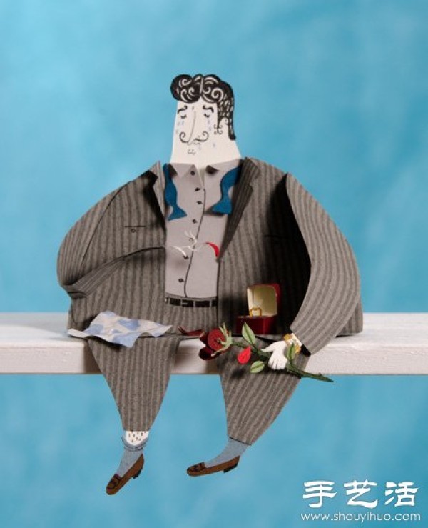 Interesting Paper Sculpture - A humorous and blessed little paper man