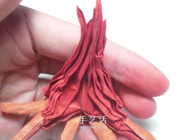 How to make origami for a bonfire, illustrated tutorial on how to make origami flames