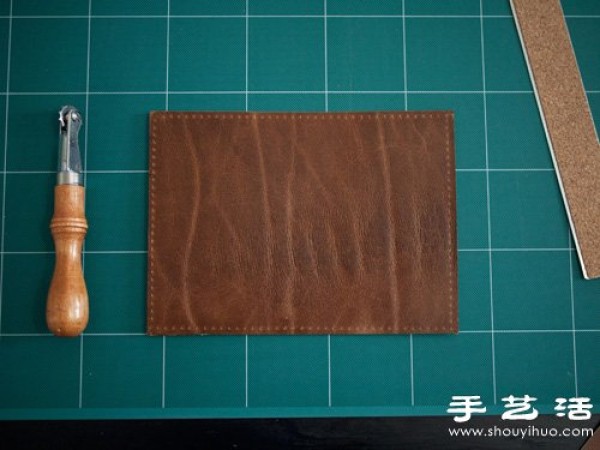 Illustration of hand-made passport holder and wallet