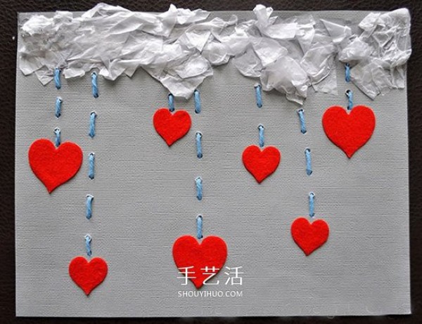 Teachers Day Creative Greeting Card: Beautiful Handmade Love Rain Greeting Card