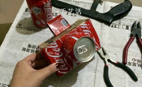 Use cans to make camera models, homemade simple toy camerasMachine method