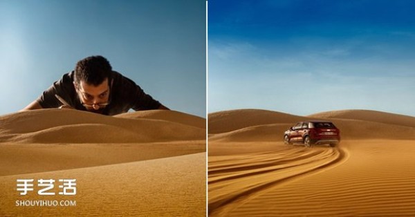 The car world at 1:43! Miniature photographer creates Audi desert ad