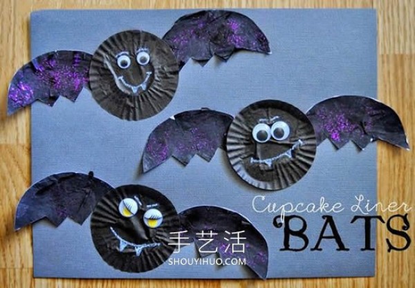 Tutorial for children to make handmade Halloween bat greeting cards