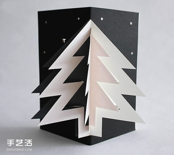 Three-dimensional Christmas tree greeting card handmade DIY Christmas tree greeting card picture