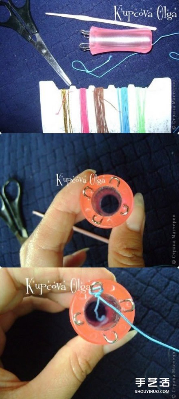 Illustrations of how to knit cute bracelets, suitable for DIY bracelets for little girls