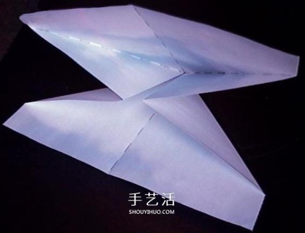 A detailed illustration of how to fold an Avengers paper plane or an origami fighter plane