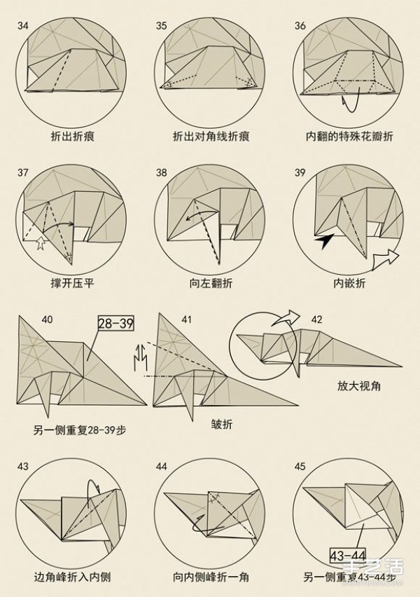 How to fold the twelve zodiac signs of the rat, realistic three-dimensional origami illustrations of the mouse