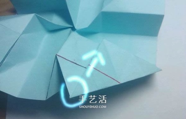 Teach you folding step by step! Detailed illustration of Kawasaki rose origami process