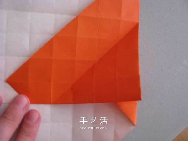 Origami illustration of three-dimensional jack-o