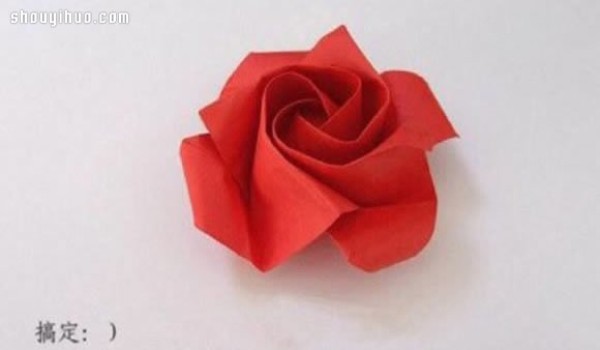 A simple way to fold a rose, origami roses with illustrations