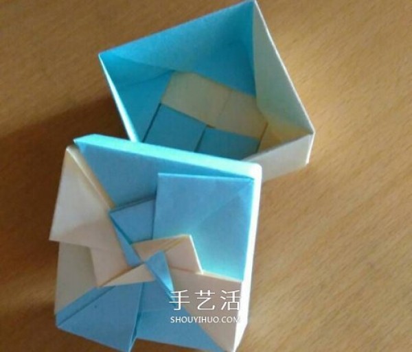 How to fold a windmill box, illustrated tutorial on how to fold a square windmill gift box