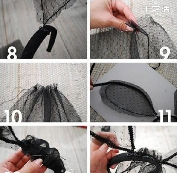 How to make rabbit ears hair accessories gauze rabbit ears hair accessories making tutorial