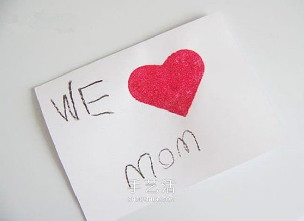 The simplest Mothers Day love card, even children in primary school classes can do it! 