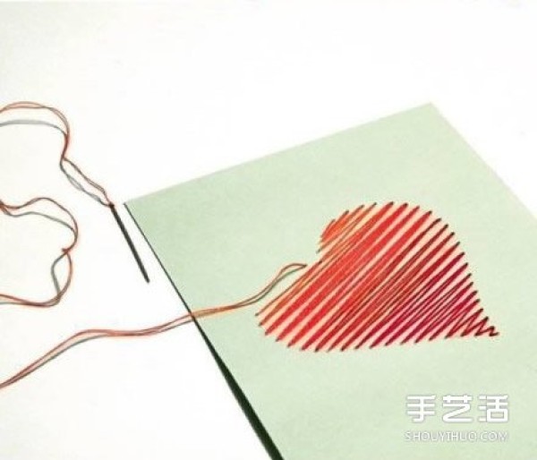 How to make love cards, DIY hand-embroidered love cards