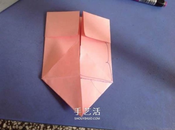 Creative paper box/paper basket origami illustration, shirt and tie is cute! 