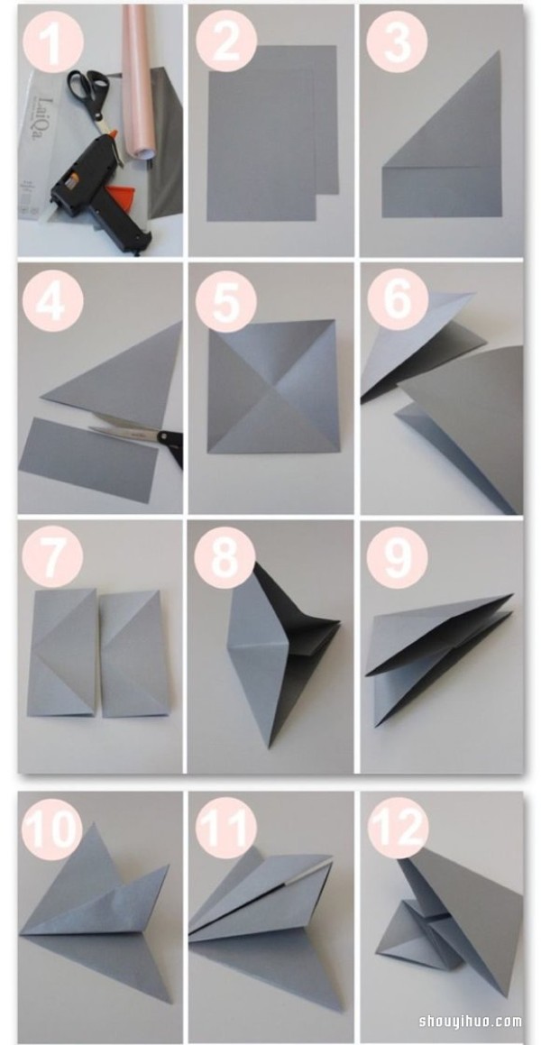 Origami diamond folding method diagram and handmade origami diamond method step by step