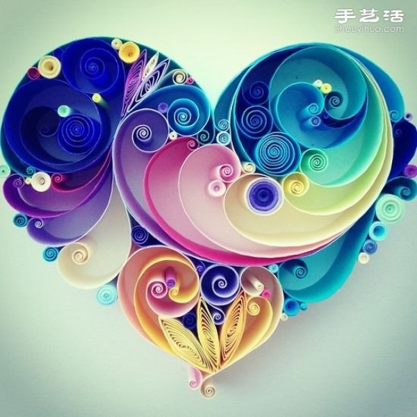 Super beautiful paper quilling painting, aesthetic paper quilling art