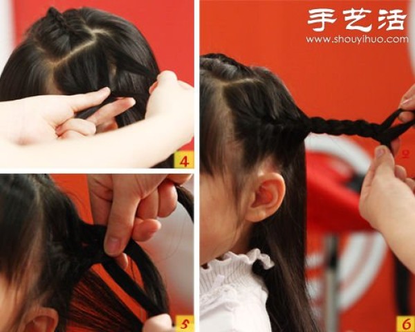 DIY delicate and cute braided hair for little girls