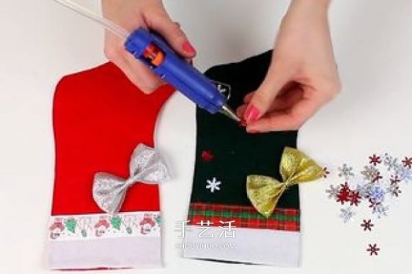 How to make non-woven Christmas socks, DIY handmade Christmas socks