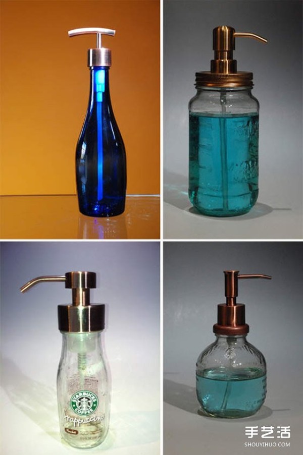 Waste glass wine bottles are used to make exquisite press jars with DIY