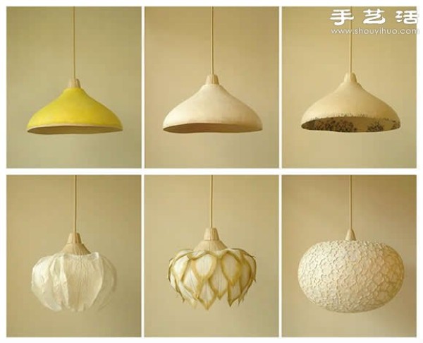 Beautiful and easy-to-replace chandelier lampshades made from paper DIY