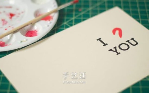 The simplest, concise and beautiful handmade "I love you" card