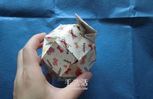 How to fold the exquisite eight-sided hydrangea gift box origami hydrangea gift box