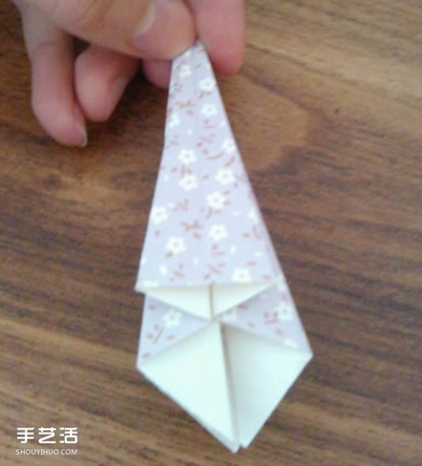 DIY oil-paper umbrella making tutorial, folding illustration of mini oil-paper umbrella