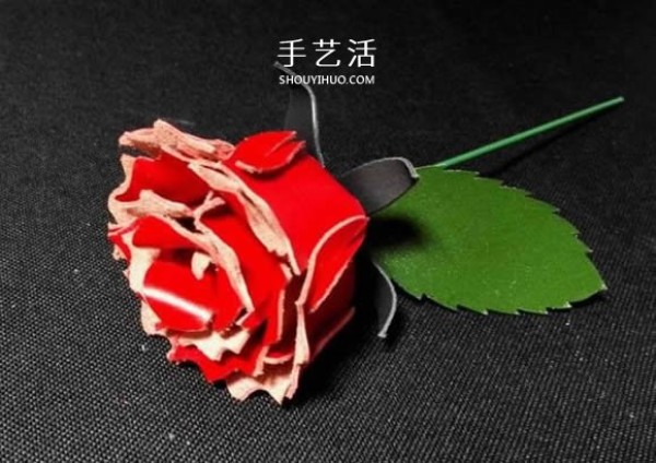 How to make red roses from leather