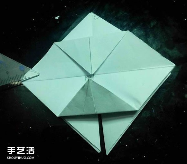 Handmade origami beautiful box illustration with paper crane packaging box folding method