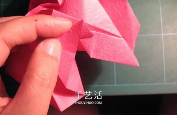 GG Rose Folding Illustration Beautiful and Detailed Rose Origami