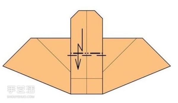 Illustration of the folding method of the origami sofa chair and the folding steps of the handmade sofa chair