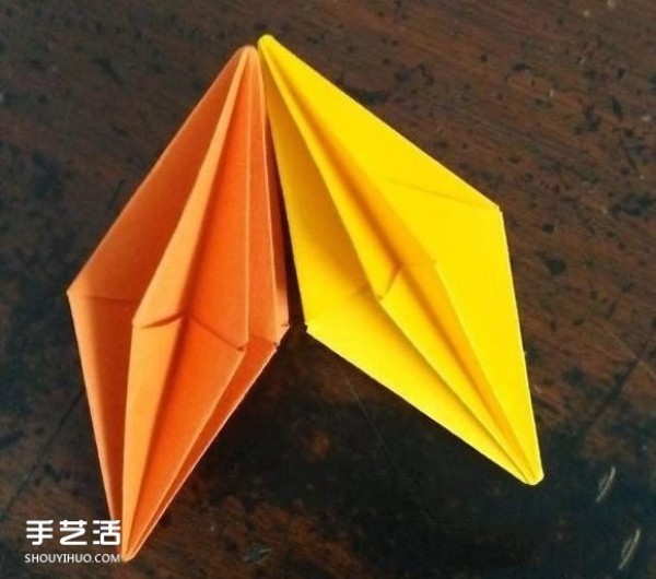 How to fold three-dimensional rhombus with diagrams and hollow three-dimensional rhombus origami tutorial