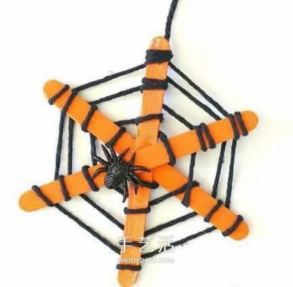 How to make a spider web and how to make a spider web with ice cream sticks for Halloween