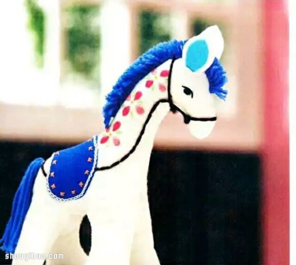 Non-woven fabric handmade fabric horse toy illustrated tutorial with drawings